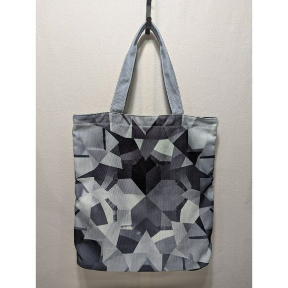 Swarovski Tote Bag EastWest Bank Blue Fabric With Structured Base - Picture 2 of 7